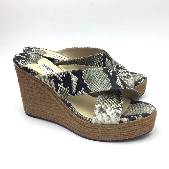 Jimmy Choo Shoes - JIMMY CHOO Dovina Snake Embossed Espadrille 9